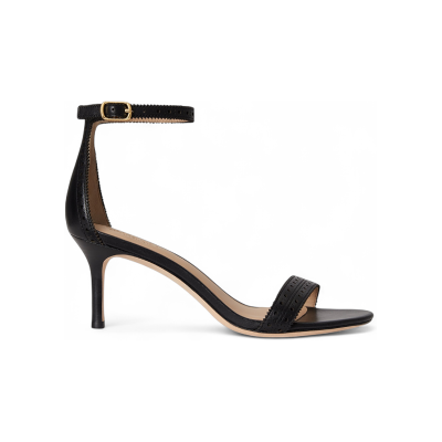 Lauren Ralph Lauren für Damen. 802P10639001 Allie Ledersandalen schwarz (40), 3 bis 5 cm, Schnalle, Lässig, Party, Klassisch Lauren Ralph Lauren für Damen. 802P10639001 Allie Ledersandalen schwarz (40), 3 bis 5 cm, Schnalle, Lässig, Party, Klassisch