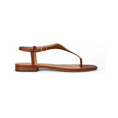 Lauren Ralph Lauren für Damen. 802982881001 Everley II braune überkreuzte Ledersandalen (37), Wohnung, 1 bis 3 cm, Schnalle, Lässig Lauren Ralph Lauren für Damen. 802982881001 Everley II braune überkreuzte Ledersandalen (37), Wohnung, 1 bis 3 cm, Schnalle, Lässig