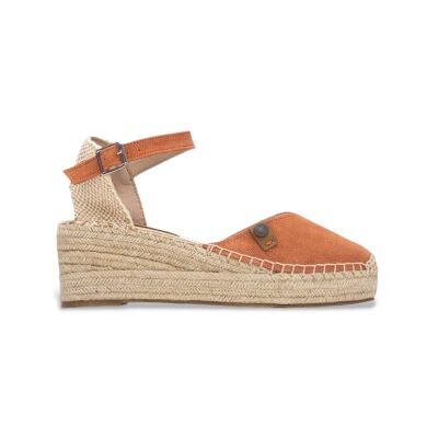 Refresh für Damen. 17523509-NARANJA Espadrilles aus Leder 175235 orange (35), 3 bis 5 cm, Spaltleder, Schnalle, Lässig Refresh für Damen. 17523509-NARANJA Espadrilles aus Leder 175235 orange (35), 3 bis 5 cm, Spaltleder, Schnalle, Lässig