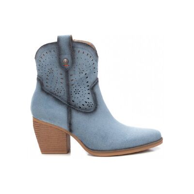 Refresh für Damen. 17251801-JEANS Lederstiefeletten 172518 blau (41), 5 bis 8 cm, Reißverschluss, Lässig Refresh für Damen. 17251801-JEANS Lederstiefeletten 172518 blau (41), 5 bis 8 cm, Reißverschluss, Lässig