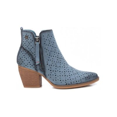 Refresh für Damen. 17251901-JEANS Lederstiefelette 172519 blau (36), 5 bis 8 cm, Reißverschluss, Lässig Refresh für Damen. 17251901-JEANS Lederstiefelette 172519 blau (36), 5 bis 8 cm, Reißverschluss, Lässig
