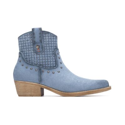 Refresh für Damen. 17504203-JEANS Stiefelette 175042 blau (36), 3 bis 5 cm, Reißverschluss, Lässig Refresh für Damen. 17504203-JEANS Stiefelette 175042 blau (36), 3 bis 5 cm, Reißverschluss, Lässig