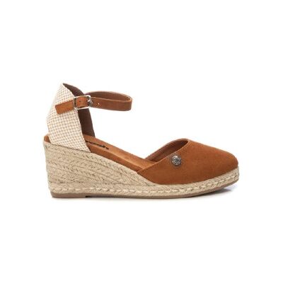 Refresh für Damen. 17188203-CAMEL Espadrilles aus braunem Leder 171882 (40), 5 bis 8 cm, Wildleder, Schnalle, Lässig Refresh für Damen. 17188203-CAMEL Espadrilles aus braunem Leder 171882 (40), 5 bis 8 cm, Wildleder, Schnalle, Lässig