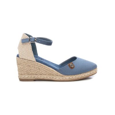 Refresh für Damen. 17188206-JEANS Espadrilles aus Leder 71882 blau (35), 5 bis 8 cm, Wildleder, Schnalle, Lässig Refresh für Damen. 17188206-JEANS Espadrilles aus Leder 71882 blau (35), 5 bis 8 cm, Wildleder, Schnalle, Lässig