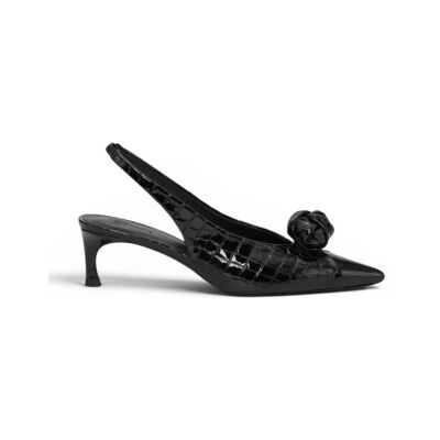 Rotate für Damen. 116739100 Knot Slingback Lederschuhe schwarz (40), 3 bis 5 cm, Keine, Lässig, Klassisch Rotate für Damen. 116739100 Knot Slingback Lederschuhe schwarz (40), 3 bis 5 cm, Keine, Lässig, Klassisch