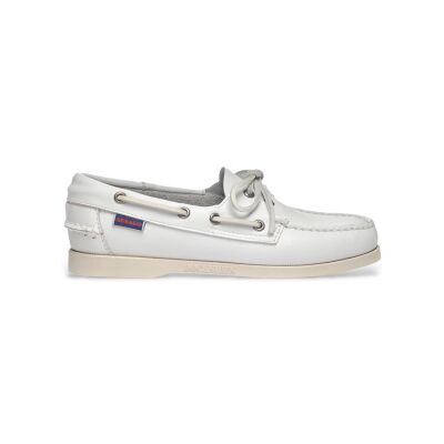 Sebago für Damen. 7000530 Portland Leder-Slipper weiß (41), Wohnung, Schnürsenkel, Lässig Sebago für Damen. 7000530 Portland Leder-Slipper weiß (41), Wohnung, Schnürsenkel, Lässig