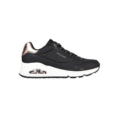 Skechers für Damen. 155196 Sneaker Uno - Shimmer Away schwarz (41), Stoff, Wohnung, Schnürsenkel, Lässig Skechers für Damen. 155196 Sneaker Uno - Shimmer Away schwarz (41), Stoff, Wohnung, Schnürsenkel, Lässig