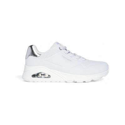 Skechers für Damen. 155196 Uno Shimmer Away Turnschuhe weiß (36), Wohnung, Schnürsenkel, Lässig Skechers für Damen. 155196 Uno Shimmer Away Turnschuhe weiß (36), Wohnung, Schnürsenkel, Lässig