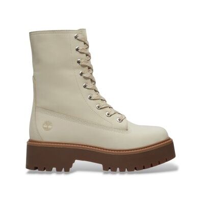 Timberland für Damen. TB0A5SAHEN71 Beigefarbene Lederstiefel von Stone Street (37.5 W), Wohnung, Schnürsenkel, Lässig Timberland für Damen. TB0A5SAHEN71 Beigefarbene Lederstiefel von Stone Street (37.5 W), Wohnung, Schnürsenkel, Lässig