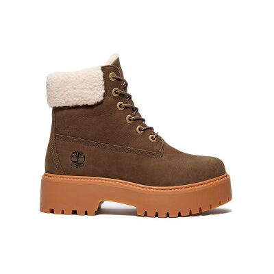Timberland für Damen. TB0A2PU6W011 Stone Street braune Lederstiefel (37.5 W), 3 bis 5 cm, Schnürsenkel, Lässig Timberland für Damen. TB0A2PU6W011 Stone Street braune Lederstiefel (37.5 W), 3 bis 5 cm, Schnürsenkel, Lässig
