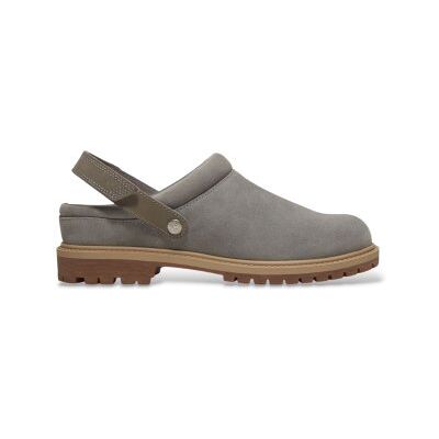 Timberland für Damen. TB0A2PSBEJR1 Graue Premium-Lederclogs (37 W), Wohnung, Keine, Lässig Timberland für Damen. TB0A2PSBEJR1 Graue Premium-Lederclogs (37 W), Wohnung, Keine, Lässig