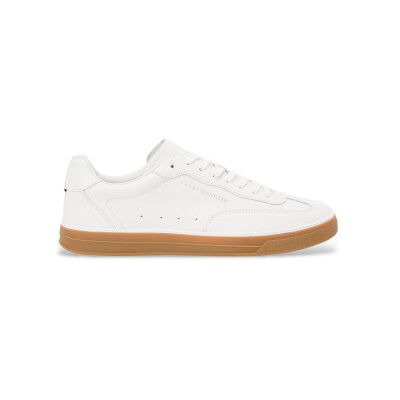Tommy Hilfiger für Herren. FM0FM05815 Off-white Lux Leder Sneakers (40), Weiß, Wohnung, Schnürsenkel, Lässig Tommy Hilfiger für Herren. FM0FM05815 Off-white Lux Leder Sneakers (40), Weiß, Wohnung, Schnürsenkel, Lässig
