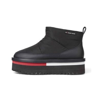 Tommy Jeans für Damen. EN0EN02689 Nylon-Stiefeletten schwarz (40), Wohnung, 3 bis 5 cm, Keine, Lässig Tommy Jeans für Damen. EN0EN02689 Nylon-Stiefeletten schwarz (40), Wohnung, 3 bis 5 cm, Keine, Lässig