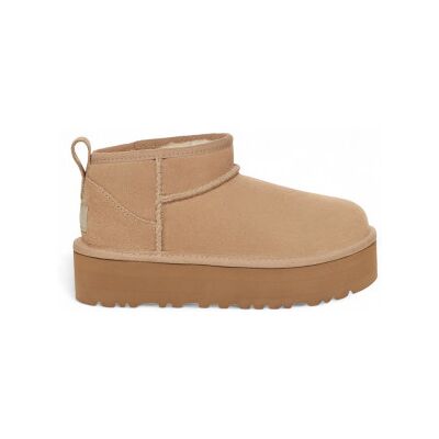 UGG für Frauen/Mädchen. 1157791K Klassische Ultra Mini Plateau-Stiefeletten aus Leder beige (33.5), 3 bis 5 cm, Keine, Lässig, Heimtextilien UGG für Frauen/Mädchen. 1157791K Klassische Ultra Mini Plateau-Stiefeletten aus Leder beige (33.5), 3 bis 5 cm, Keine, Lässig, Heimtextilien