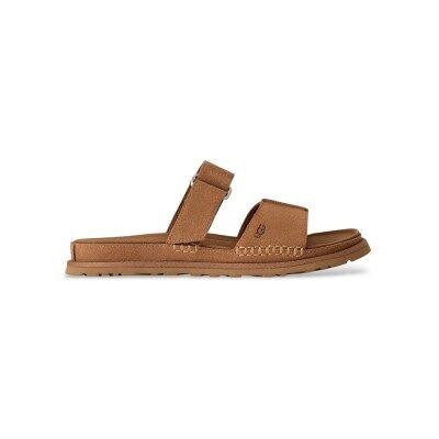 UGG für Damen. 1178590 GoldenGaze Slide Sandalen aus braunem Leder (37), Wohnung, Wildleder, Keine, Lässig UGG für Damen. 1178590 GoldenGaze Slide Sandalen aus braunem Leder (37), Wohnung, Wildleder, Keine, Lässig
