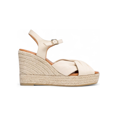 Wonders für Damen. YH-SO522_5447_8038 Beige Anakena Espadrilles aus Leder (40), 5 bis 8 cm, Schnalle, Lässig Wonders für Damen. YH-SO522_5447_8038 Beige Anakena Espadrilles aus Leder (40), 5 bis 8 cm, Schnalle, Lässig