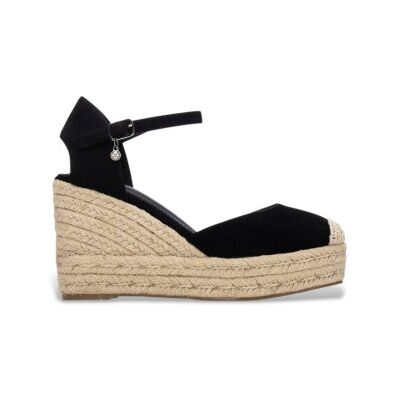 Xti für Damen. 14541602-NEGRO Espadrilles 145416 schwarz (36), Stoff, 8 bis 10 cm, Schnalle, Lässig, Sportlich Xti für Damen. 14541602-NEGRO Espadrilles 145416 schwarz (36), Stoff, 8 bis 10 cm, Schnalle, Lässig, Sportlich