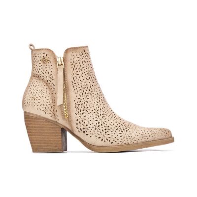 Xti für Damen. 14503702-BEIGE Stiefelette 145037 beige (39), 3 bis 5 cm, Schnürsenkel, Reißverschluss, Lässig Xti für Damen. 14503702-BEIGE Stiefelette 145037 beige (39), 3 bis 5 cm, Schnürsenkel, Reißverschluss, Lässig