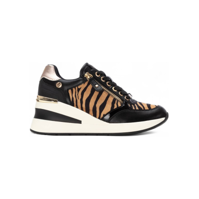 Xti für Damen. 14437802-CEBRA Turnschuhe 144378 schwarz (40), 3 bis 5 cm, Reißverschluss, Lässig, Tierdruck Xti für Damen. 14437802-CEBRA Turnschuhe 144378 schwarz (40), 3 bis 5 cm, Reißverschluss, Lässig, Tierdruck