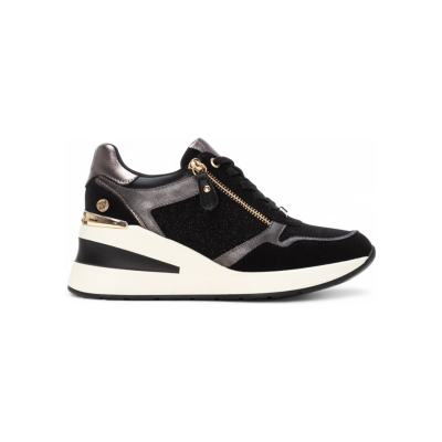 Xti für Damen. 14437902-NEGRO Turnschuhe 144379 schwarz (40), 3 bis 5 cm, Reißverschluss, Lässig Xti für Damen. 14437902-NEGRO Turnschuhe 144379 schwarz (40), 3 bis 5 cm, Reißverschluss, Lässig