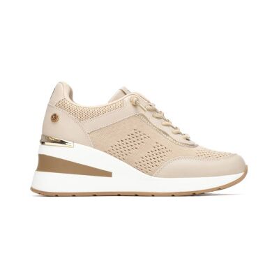 Xti für Damen. 14544701-BEIGE Turnschuhe 145447 beige (38), 5 bis 8 cm, Reißverschluss, Lässig Xti für Damen. 14544701-BEIGE Turnschuhe 145447 beige (38), 5 bis 8 cm, Reißverschluss, Lässig