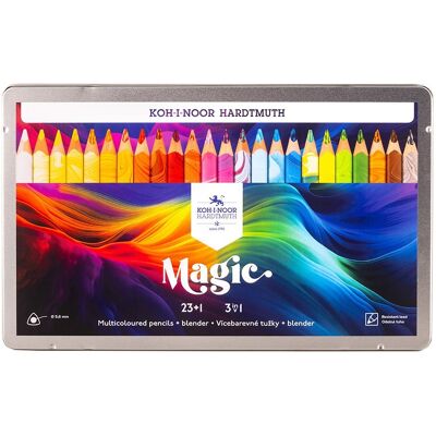 KOH-I-NOOR Magic 3408/23+1 Dreieckige Buntstifte TR 11, 100% Holz 23+1 Stück KOH-I-NOOR Magic 3408/23+1 Dreieckige Buntstifte TR 11, 100% Holz 23+1 Stück