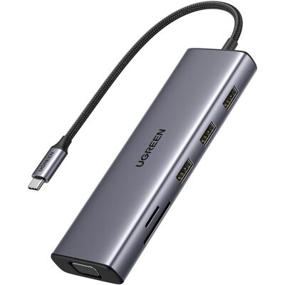 UGREEN 9-in-1 USB-C to HDMI/3*USB 3.0/VGA/RJ45/SD/TF/PD100W UGREEN 9-in-1 USB-C to HDMI/3*USB 3.0/VGA/RJ45/SD/TF/PD100W