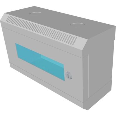 Datacom 10'' 4U / 140 mm (Glas) - grau Datacom 10'' 4U / 140 mm (Glas) - grau
