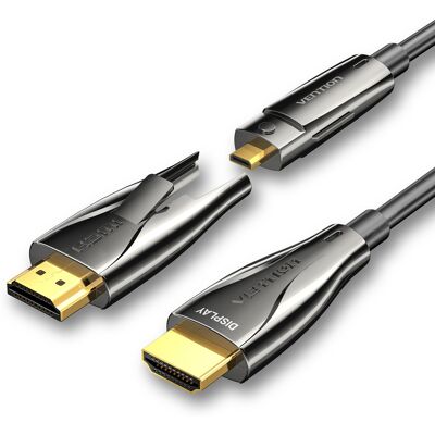 Vention Detachable Optical HDMI-A Male to HDMI-D + HDMI-A Male 4K Cable 40M Black Vention Detachable Optical HDMI-A Male to HDMI-D + HDMI-A Male 4K Cable 40M Black