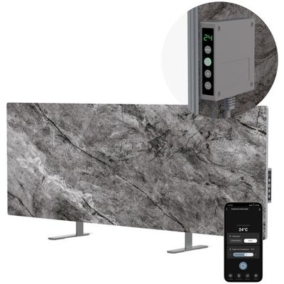 AENO GH6s Smarte Heizung, Infrarot + Konvektion, gehärtetes Glas, LED-Display, 700 W, Antique marble AENO GH6s Smarte Heizung, Infrarot + Konvektion, gehärtetes Glas, LED-Display, 700 W, Antique marble