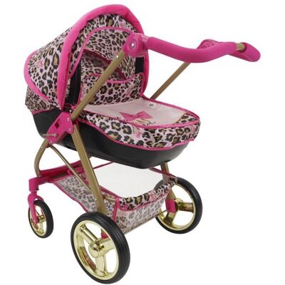 Glam Crew 2in1 Puppewagen - Pink/Guld Glam Crew 2in1 Puppewagen - Pink/Guld