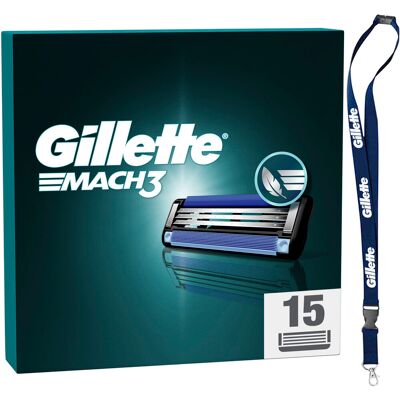 Gillette Mach3 15 Stück + Schlüsselanhänger Gillette Mach3 15 Stück + Schlüsselanhänger