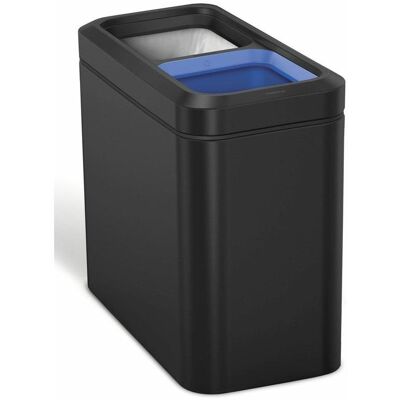 Simplehuman Abfalleimer für sortierten Abfall 10/10 l, offen, mattschwarzer Stahl Simplehuman Abfalleimer für sortierten Abfall 10/10 l, offen, mattschwarzer Stahl