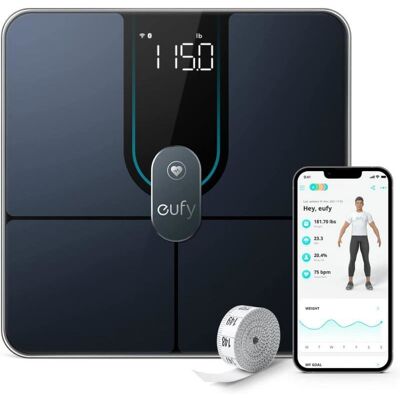 Eufy P2 Pro Schwarze Digitale Körperwaage - Elektronische Persönliche Waage Eufy P2 Pro Schwarze Digitale Körperwaage - Elektronische Persönliche Waage