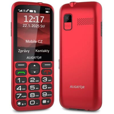 Aligator A930 GPS 4G Senior rot + Ladeständer Aligator A930 GPS 4G Senior rot + Ladeständer