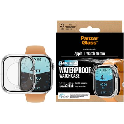 PanzerGlass Waterproof Apple Watch 11/10 46 mm – klare Schutzhülle mit Schutzglas PanzerGlass Waterproof Apple Watch 11/10 46 mm – klare Schutzhülle mit Schutzglas