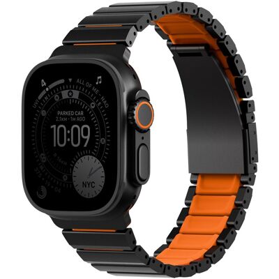 UNIQ Strova Flex für Apple Watch 49 / 46 / 45 / 44 mm, Midnight black/Volt orange UNIQ Strova Flex für Apple Watch 49 / 46 / 45 / 44 mm, Midnight black/Volt orange