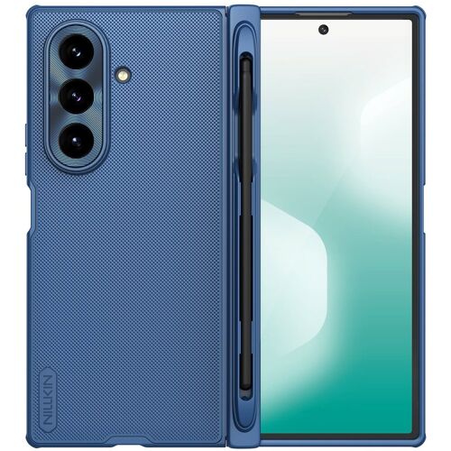 Nillkin Super Frosted FOLD Magnetic Pen Slot Back Cover für Samsung Galaxy Z Fold 7 Blue