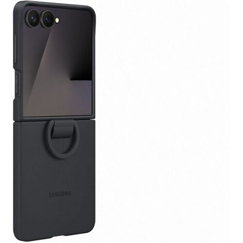 Samsung Galaxy Z Flip7 Silikonhülle mit Fingerhalter Black