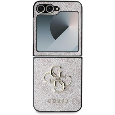 Guess Leder 4G Metall Logo Hülle für Samsung Galaxy Z Flip 6 Rosa Guess Leder 4G Metall Logo Hülle für Samsung Galaxy Z Flip 6 Rosa