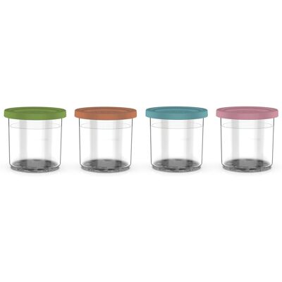Ninja Marke - NC300EU - Set aus 4 Behältern mit Deckeln - Zubehör für Eismaschine Ninja Marke - NC300EU - Set aus 4 Behältern mit Deckeln - Zubehör für Eismaschine
