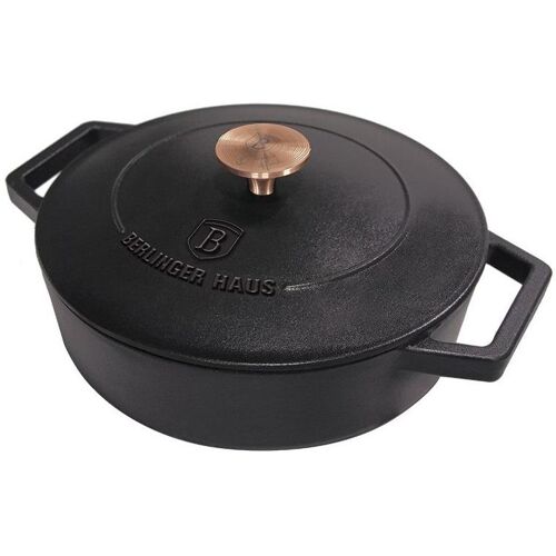 BERLINGERHAUS Gusseisenbräter mit Deckel 26 cm Black Rose Collection