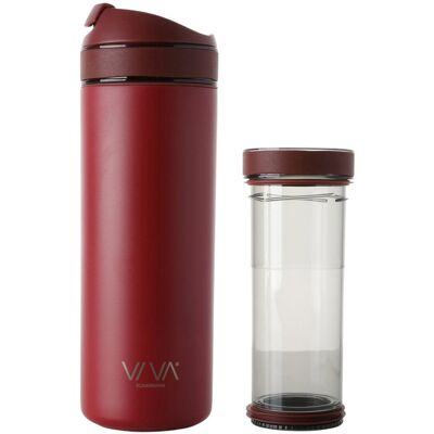 Viva Scandinavia - Recharge Anytime - Bordeauxrot - Thermo mug Viva Scandinavia - Recharge Anytime - Bordeauxrot - Thermo mug