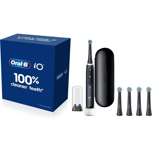Oral-B iO 5 Black mit Reiseetui + Oral-B iO Ultimative Clean Black 4 Stück