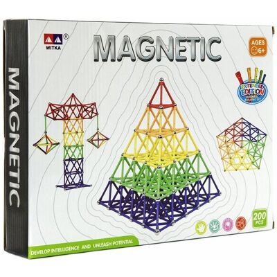 Fuego Magnetbausatz - 200 Stück, Kreativ und Bildend Fuego Magnetbausatz - 200 Stück, Kreativ und Bildend