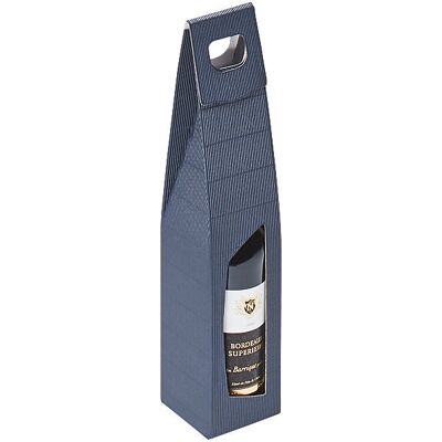 ratioform Flaschen-Geschenkträger mit Tragegriff, Innen-LxBxH 90 x 90 x 365 mm, blau, ab 100 Stk ratioform Flaschen-Geschenkträger mit Tragegriff, Innen-LxBxH 90 x 90 x 365 mm, blau, ab 100 Stk