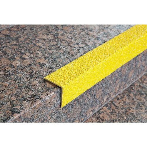 kaiserkraft Treppenprofil, gelb, VE 2 Stk, Länge 2000 mm