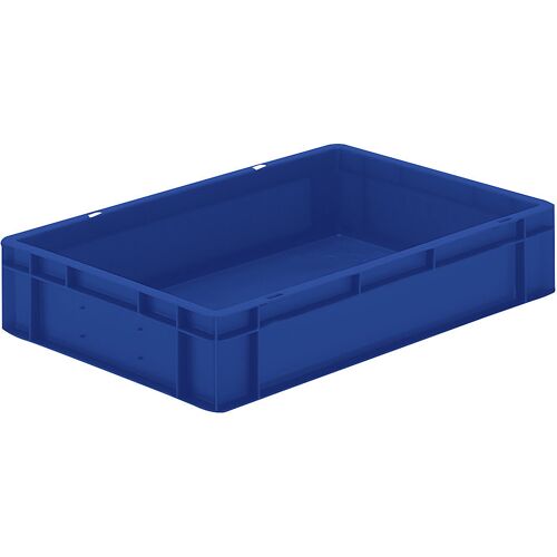 Euro-Format-Stapelbehälter, Wände und Boden geschlossen, LxBxH 600 x 400 x 120 mm, blau, VE 5 Stk kaiserkraft