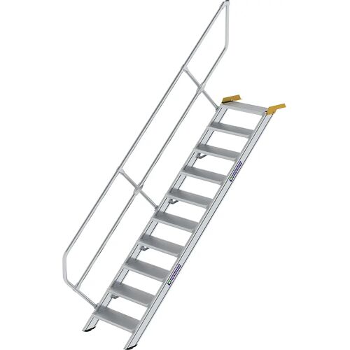 MUNK Industrietreppe, Alu-Stufen, Stufenbreite 800 mm, 10 Stufen