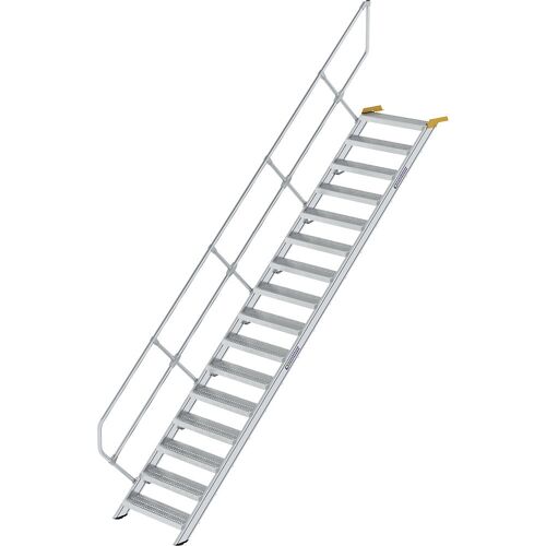 MUNK Industrietreppe, Stahl-Lochblechstufen, Stufenbreite 800 mm, 16 Stufen